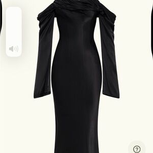 Meshki Black Long Sleeve Gown
